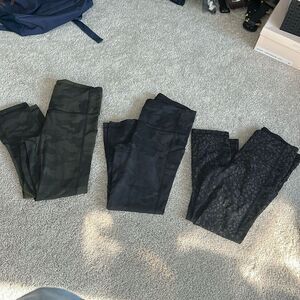 Lululemon women’s size 4 capri leggings 3 pairs Style is Pace